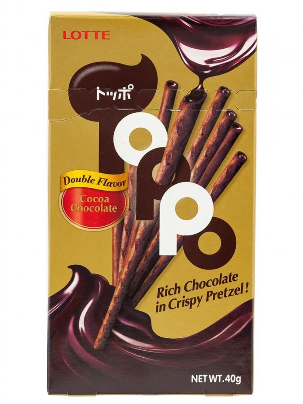 Печенье-палочки с шоколадной начинкой Toppo Lotte