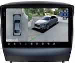 Магнитола для Hyundai iХ35, Tucson 2 2009-2015 (штатный усилитель) - FarCar BX361/3282M-360 монитор 9.5" 2K QLED на Android 13, Быстрая, CarPlay, 4G SIM-слот, 4 камеры в комплекте