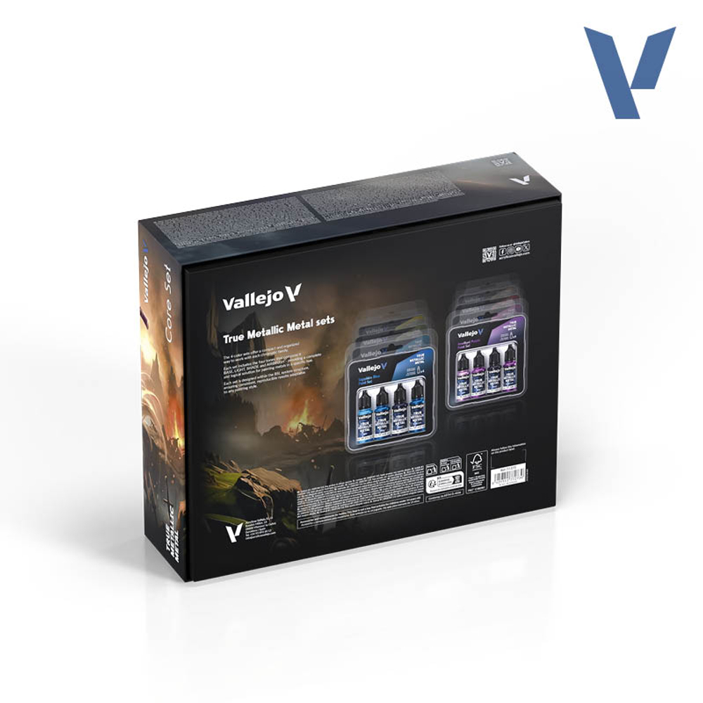 Vallejo True Metallic Metal - набор Core Set