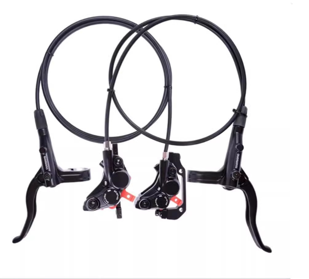 Комплект гидравлич.тормозов, Shimano MT420, перед, зад,4-х поршневые, цв. черн.