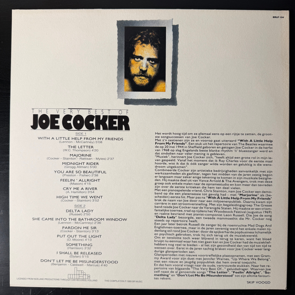 Joe Cocker - The Very Best Of Joe Cocker (Бельгия 1989г.)