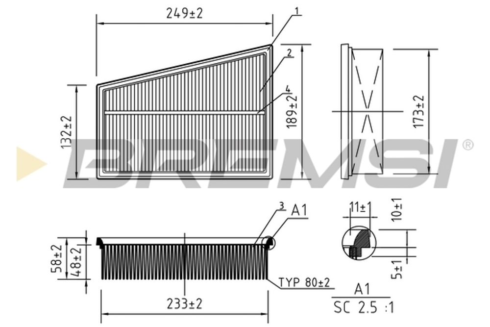 BREMSI - FA0534-BMS - Air Filter