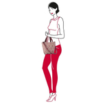 Сумка shopper xs diamonds rouge