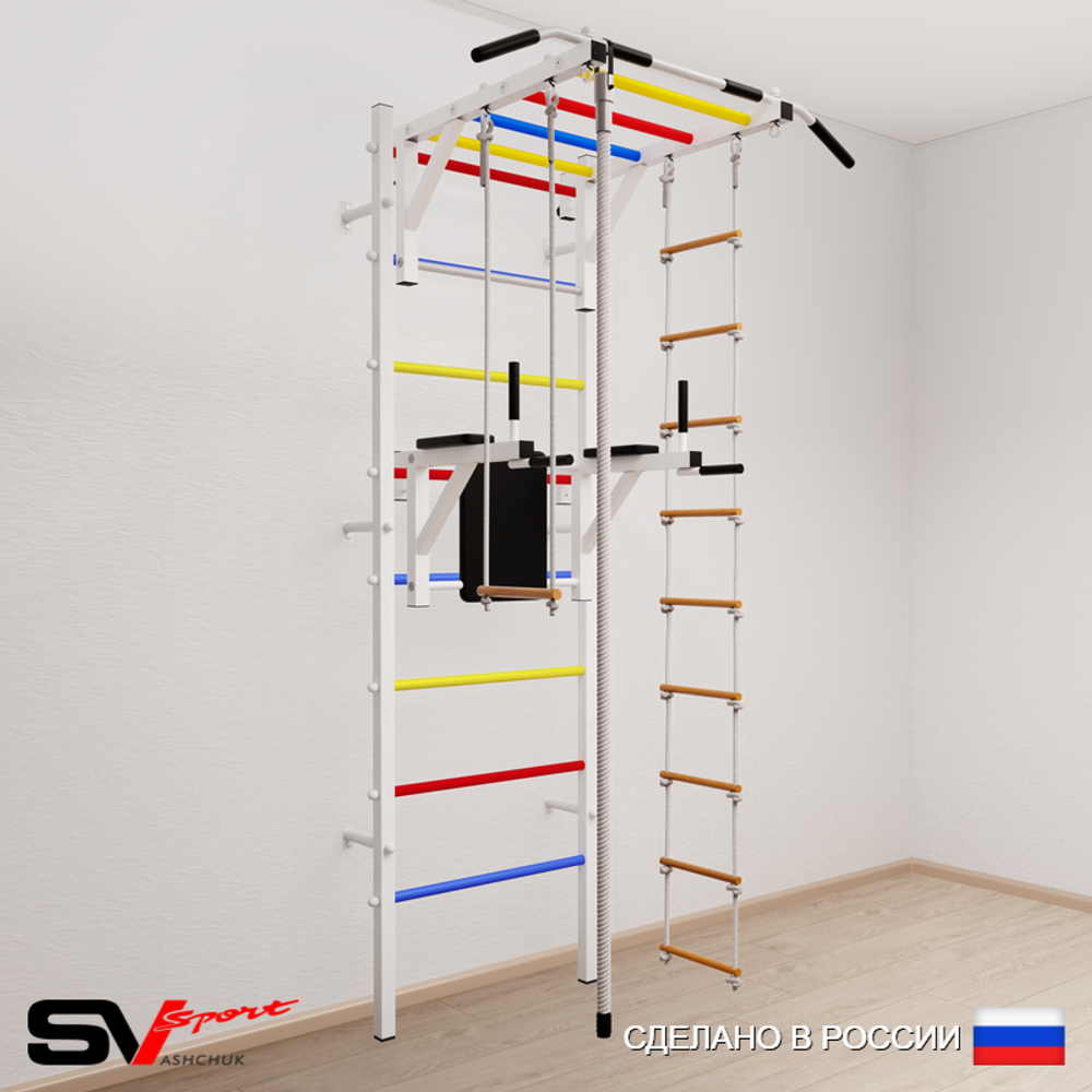 Шведская стенка Sv Sport 547 (Турник рукоход/Брусья/Канат/Лестница/Трапеция)
