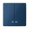 Выключатель двухклавишный с подсветкой Systeme Electric ArtGallery Аквамарин GAL001153