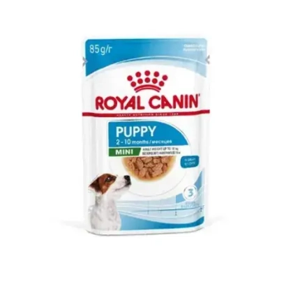 ROYAL CANIN Mini Puppy Корм консервированный для щенков мелких пород в возрасте до 10 месяцев, кусочки в соусе, 85 г