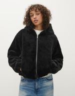 Женская куртка с капюшоном с мехом - BERSHKA