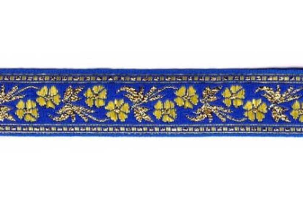 Тесьма жаккард с метанитом, с1857, рис.9007, ш. 2,2 см