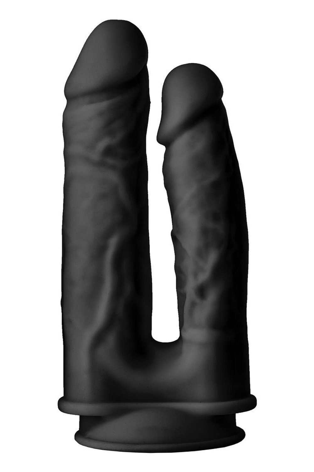 Черный анально-вагинальный фаллоимитатор Double Penetrator - 19,5 см. (Цвет: черный)