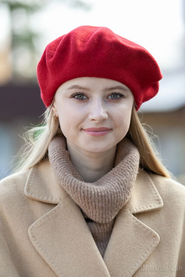 Берет 11,5 Tonak (002 Красный / 58 / - / 30х30х6 / 58 / Красный / Шерсть / 0.3)