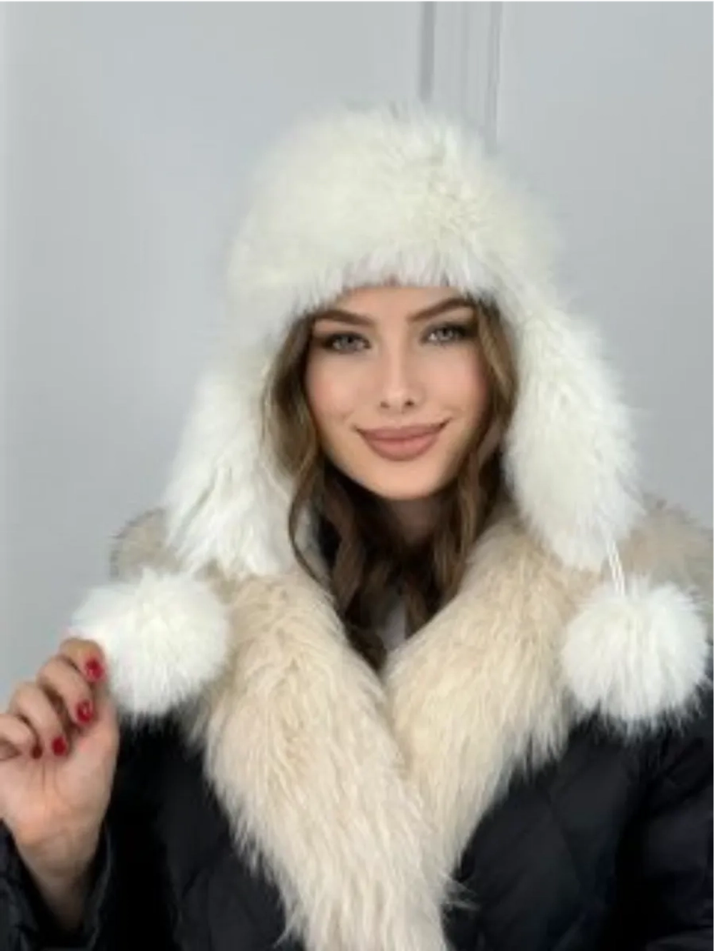 шапка ушанка зимняя меховая с флисом теплая стильная