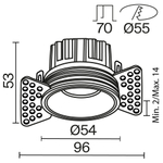 Встраиваемый светодиодный светильник Maytoni Round DL058-7W3K-TRS-W