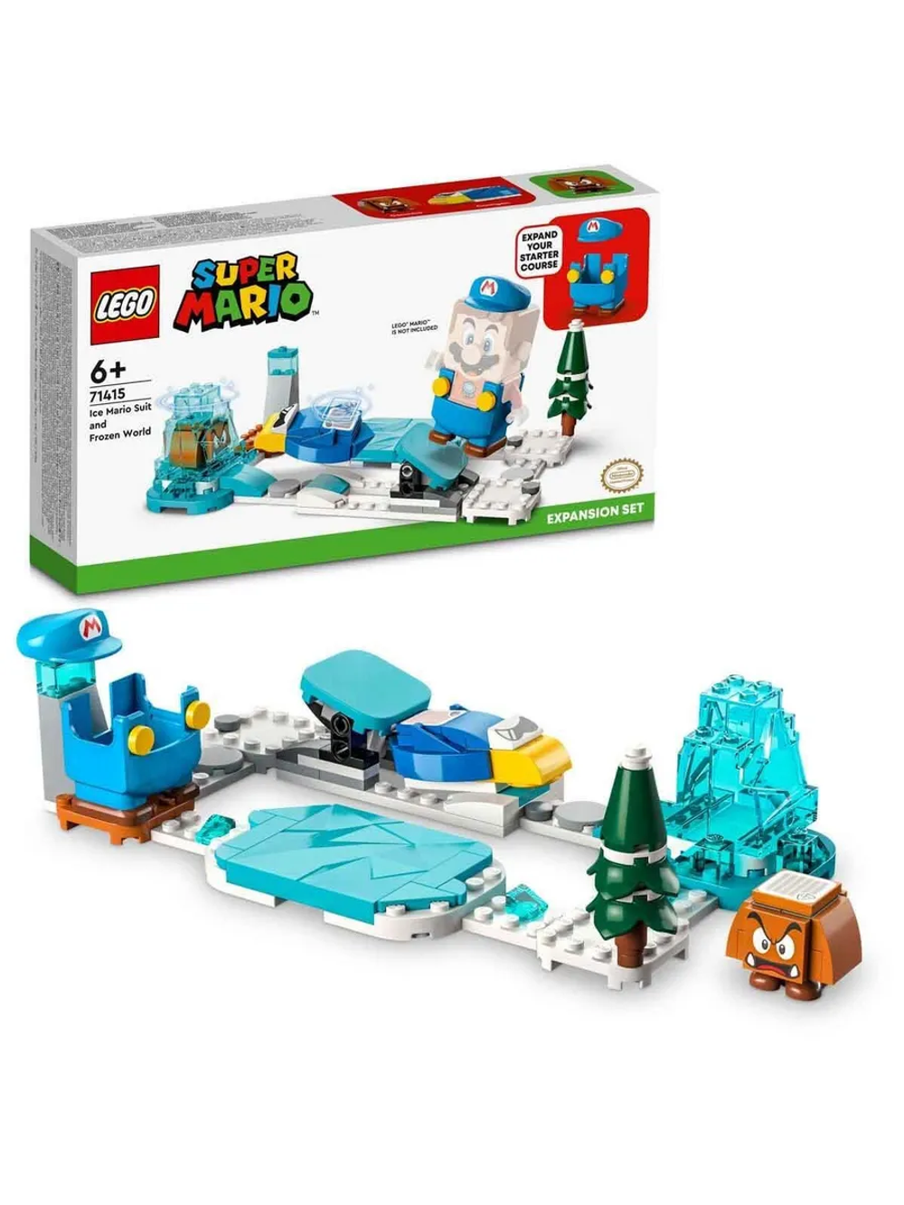 Конструктор Лего Супер Марио Костюм Ледяного Марио и замороженный мир | LEGO Super Mario Ice 71415 105 деталей 6+