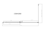 Душевой уголок Дайс (Dice) VSR-4D9015CLB, 1500*900, черный, стекло прозрачное,