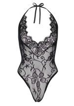 Кружевной тедди EYELASH LACE TRIMMED TEDDY (Размер: S-M-L) (Цвет: черный)