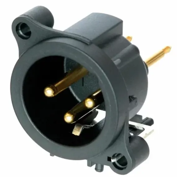 Neutrik NC3MAAV панельный разъем XLR female, вертикальная установка на ПП