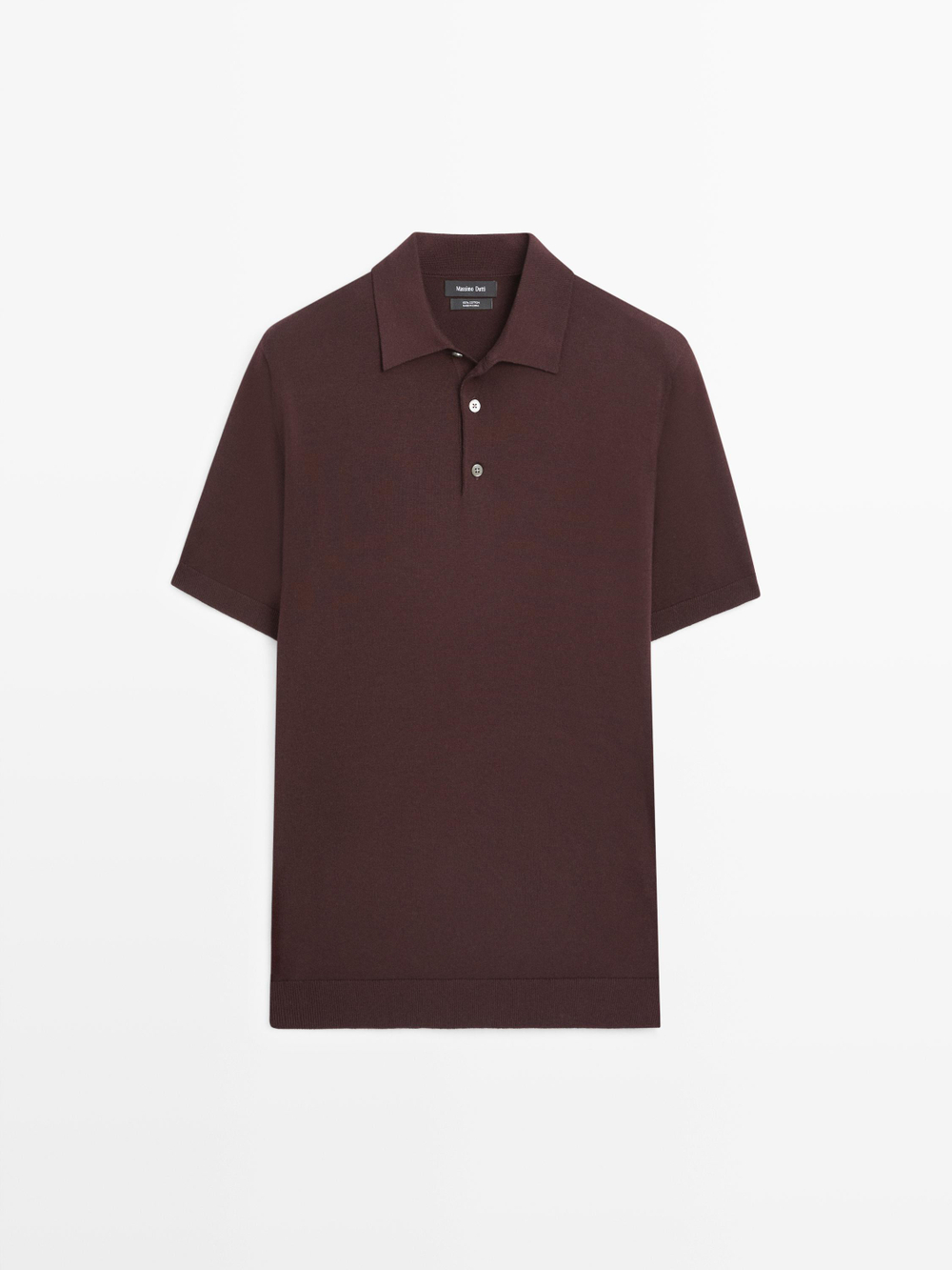 Massimo Dutti Поло из 100% хлопка, бордо