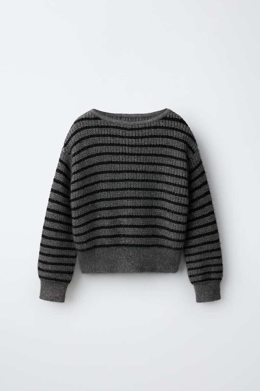 ZARA СВИТЕР С ЛЮРЕКСОМ И ШАРФОМ, ПОЛОСКИ