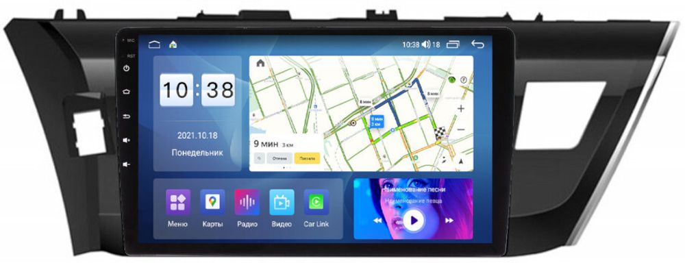 Магнитола для Toyota Corolla 2013-2016 - Parafar PF307UHD на Android 13, Быстрая, QLED, CarPlay, 4G SIM-слот