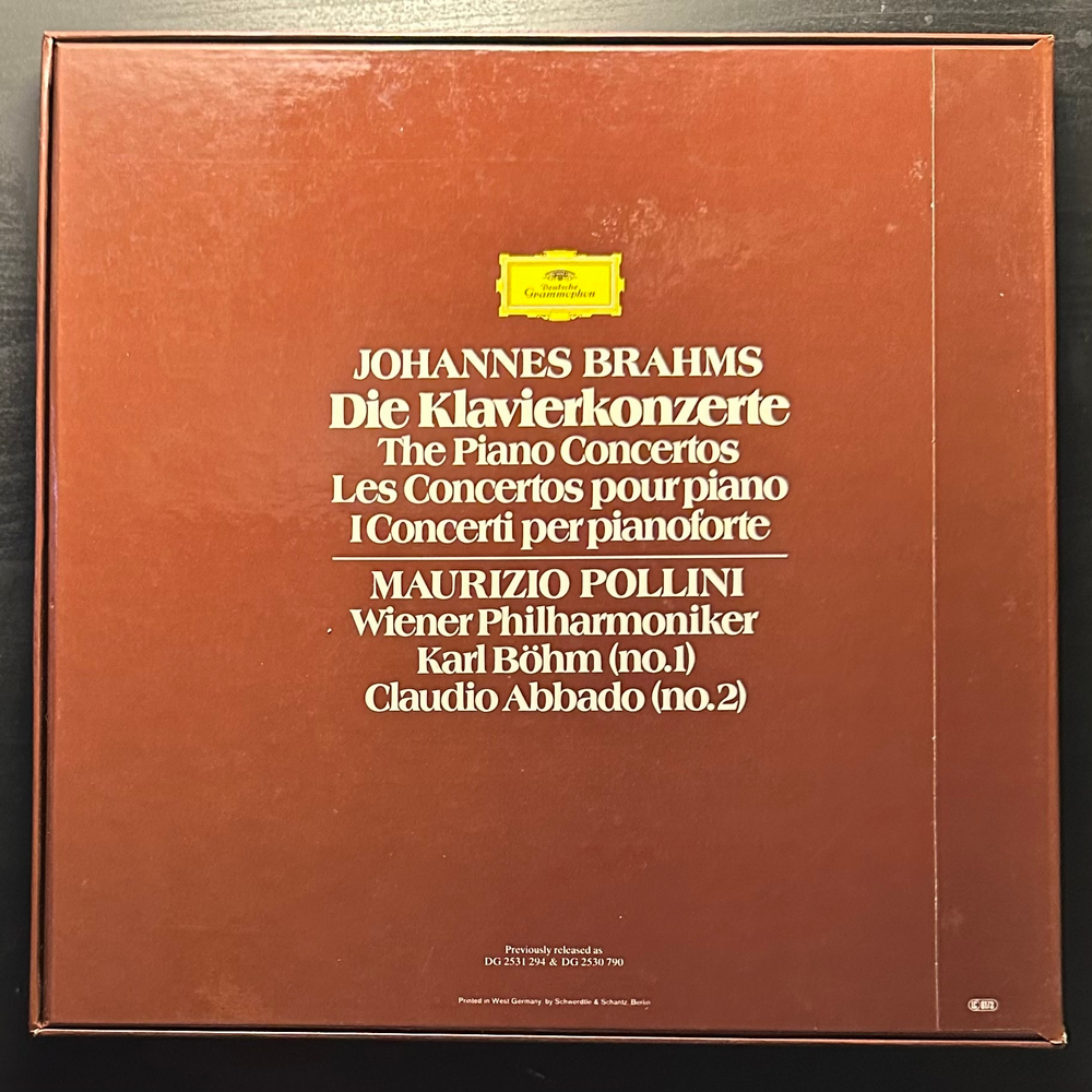 Брамс - Концерты для фортепиано с оркестром 2LP (Германия 1981г.)
