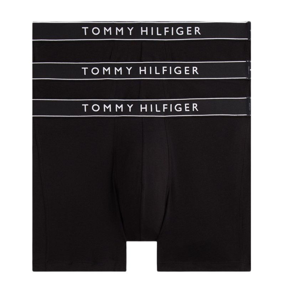 Мужские спортивные боксеры Tommy Hilfiger Stretch Cotton Trunks 3P - black/black/black
