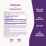 Natrol, Мелатонин, быстрорастворимый, экстра сила, клубника, 5 мг, 150 таблеток