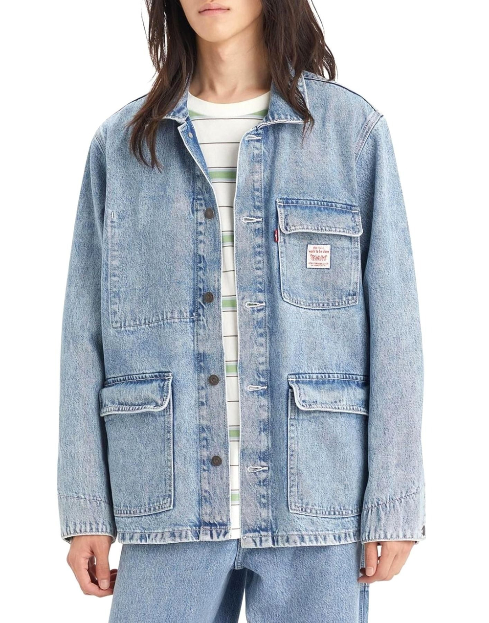 Куртка джинсовая мужская LEVI'S BROADWAY ENIGNEER COAT MED INDIGO - FLAT FINISH