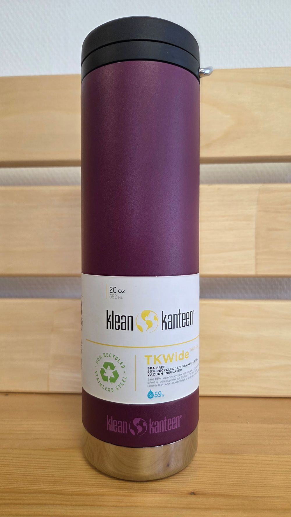 Термокружка Klean Kanteen TKWide Twist Cap 20oz (592 мл) Purple Potion (скол, потертость)