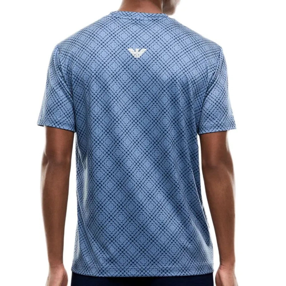 Теннисная футболка EA7 Man Jersey - optical blue/china