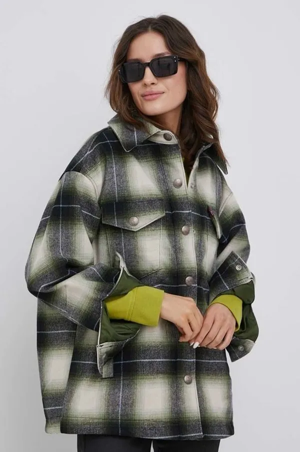 Куртка утепленная женская LEVI'S WOOL SHACKET CELINE PLAID SHACKET