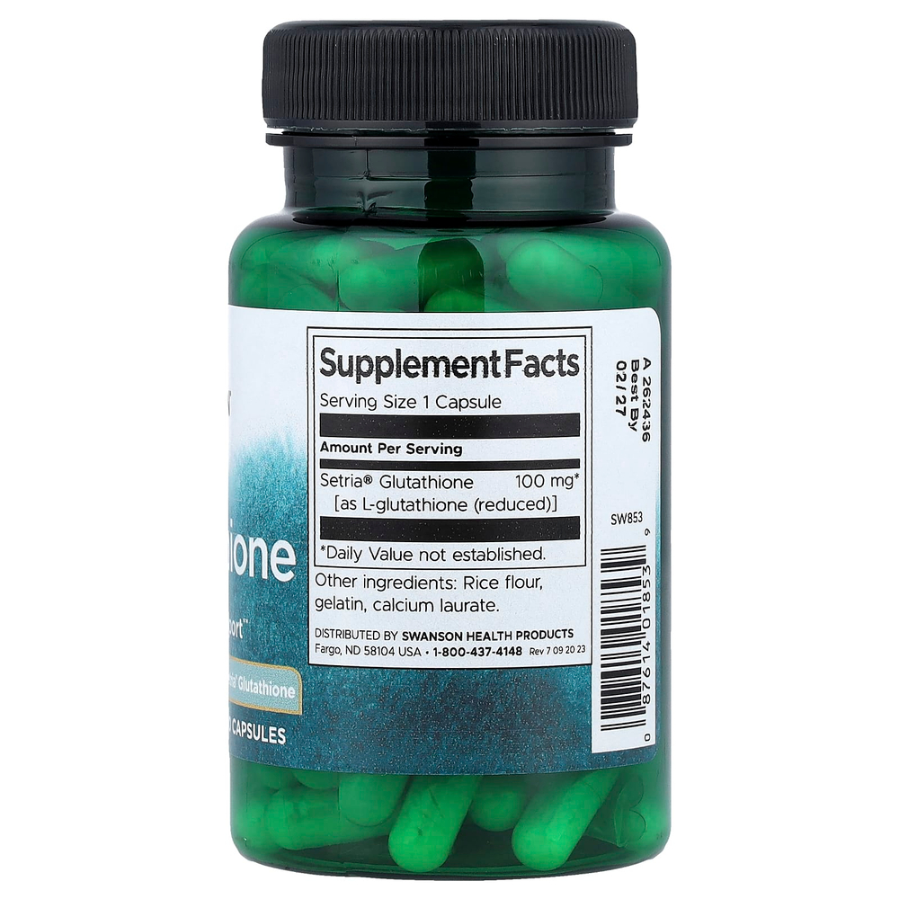 Swanson Vitamins, L-глутатион, 100 мг, 100 капсул