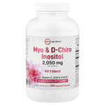 Micro Ingredients, мио- и D-хироинозитол, 240 вегетарианских капсул