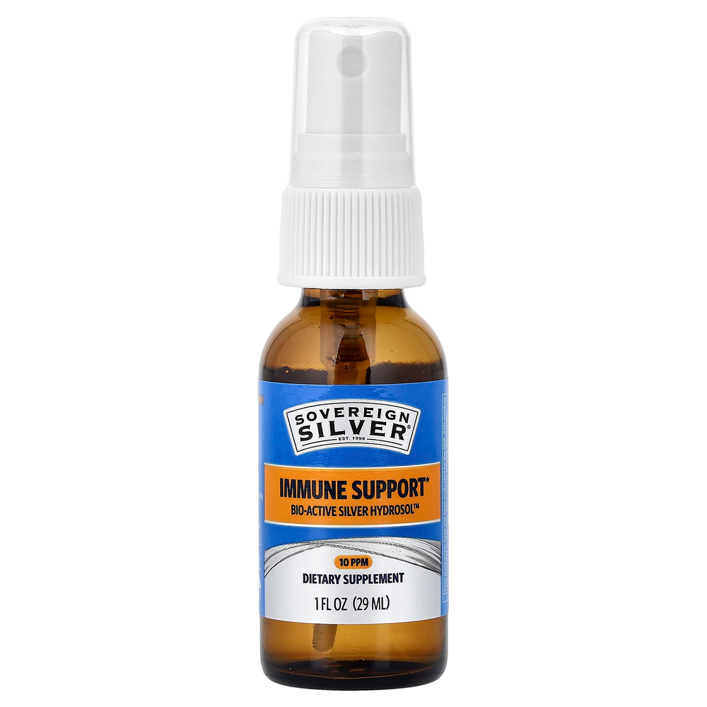 Sovereign Silver, Bio-Active Silver Hydrosol™, мелкодисперсный спрей, 10 част./млн, 29 мл (1 жидк. унция)