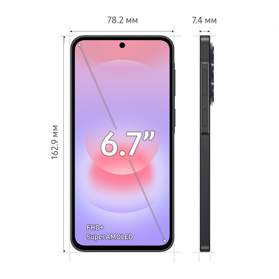 Смартфон Samsung Galaxy A37 8/128 Гб черный