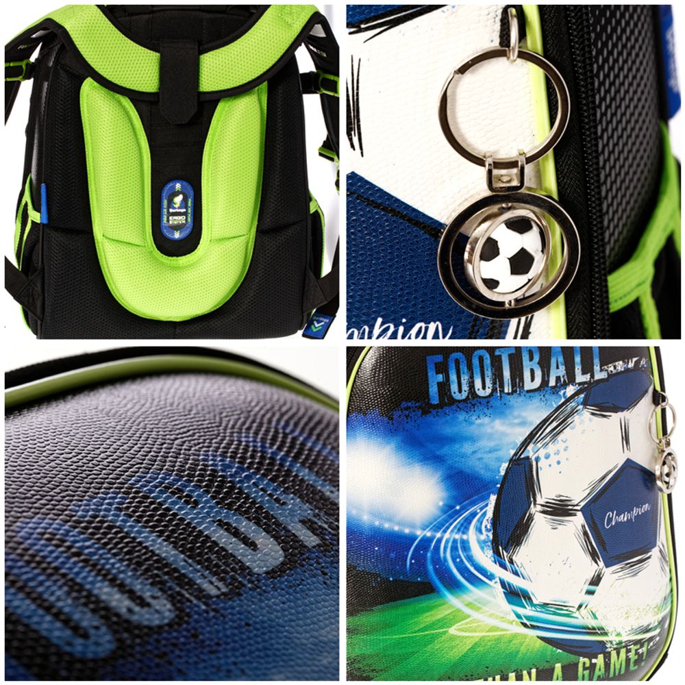 Ранец Berlingo Expert Football 37х28х16см, 2 отд., с анатомической спинкой