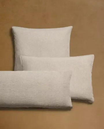 ZARA HOME ЛЬНЯНАЯ НАВОЛОЧКА, СВЕТЛО-БЕЖЕВЫЙ