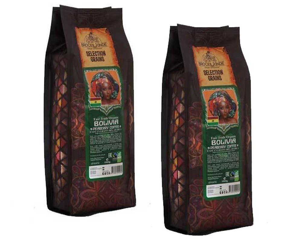 Кофе в зернах Broceliande Bolivia Organic Coffee, 1 кг (Броселианд) х 2 шт