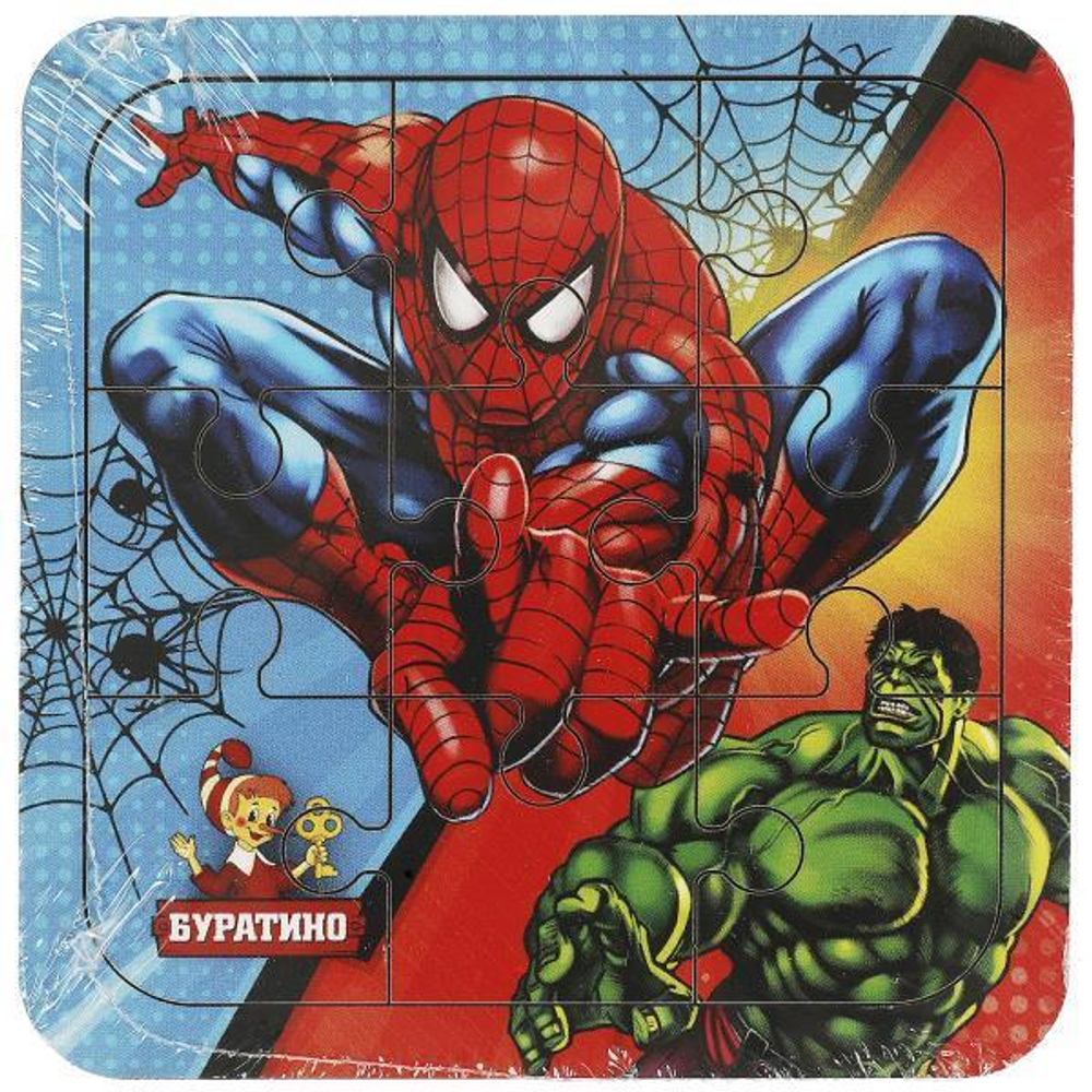 Пазл "Spiderman" 10*10см. терм.пакет SPM-02 (Буратино)