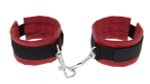 Красно-чёрные полиуретановые наручники Luxurious Handcuffs (Цвет: красный с черным)