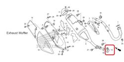 18373-KZZ-900. BAND, R. EX. PIPE. HONDA