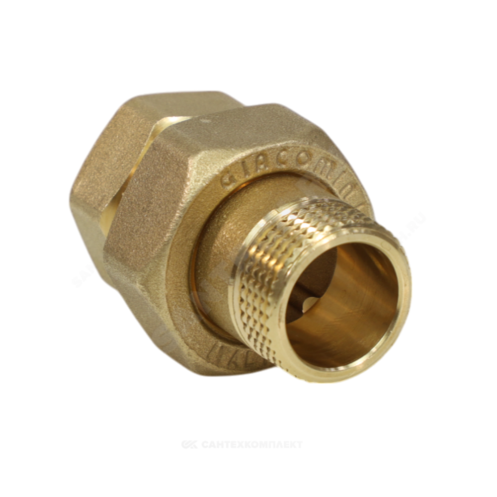 Соединитель латунь американка Ду 40 (1 1/2") прямой ВР/НР R18 Giacomini R18Y017
