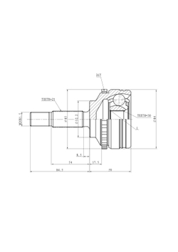 ШРУС наружный (компл.) RENAULT/NISSAN /30x52,3x21 GANZ GIK04042