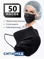 Маски медицинские одноразовые, защитные для лица