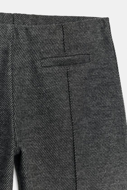 ZARA БРЮКИ С ЗАЩИПАМИ, МЯГКИЙ СЕРЫЙ