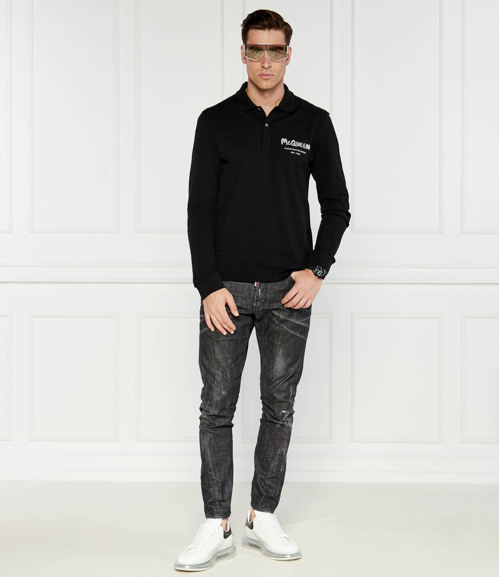 Поло Alexander McQueen - черный(750677 QXAAK)