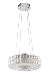 Люстра подвесная светодиодная NewRgy 2786R/36W CHROME+CLEAR, 36 Вт, хромированная и прозрачная