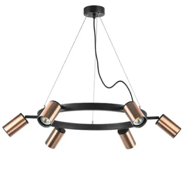 Люстра подвесная 6*GU10 LR016306 черный/медь Rullo Lightstar