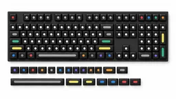 Набор клавиш Geekboards «Dots Black XDA» (128 шт)