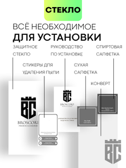 Защитное стекло BROSCORP для realme GT2 Pro оптом (арт. RM-GT2PRO-FSP-GLASS-BLACK)