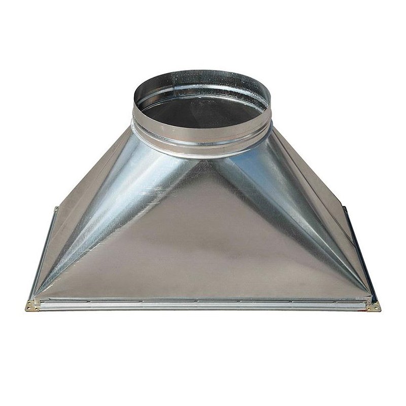 Переход c прямоугольного на круглое сечение (оц. сталь) 400х200-d250
